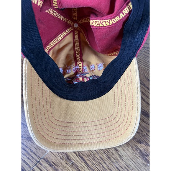 Orange County Choppers Hat Cap Fitted Mens One Size Yellow Red Embroidered Biker - Picture 7 of 8